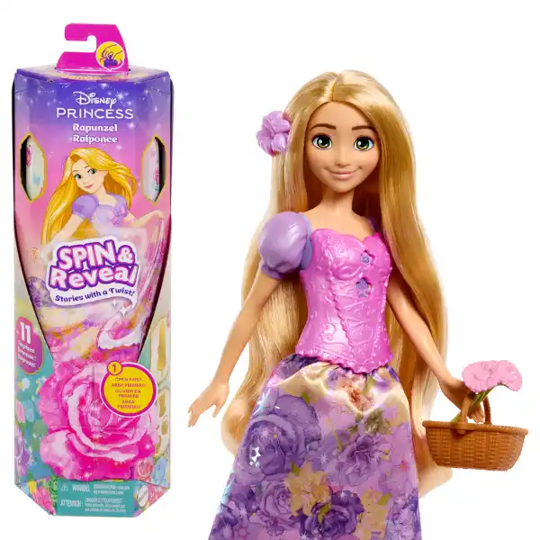 Păpușa Disney Princess Rapunzel, cu acsesorii
