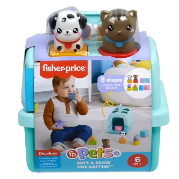 Fisher-Price Игрушка для сортировки форм, «Переноска для животных»