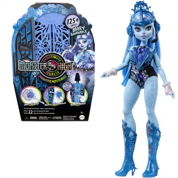 Set de joc Monster High „Abbey Bominable cu șifonier”, cu accesorii