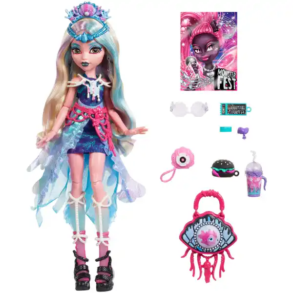 Set de joc Monster High „Lagoona Blue și Monster Fest”, cu accesorii