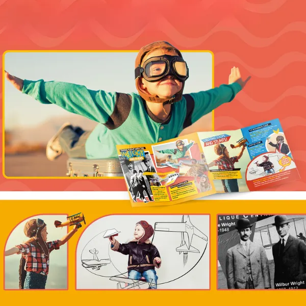 3D puzzle „Avioane care zboară la 360°”