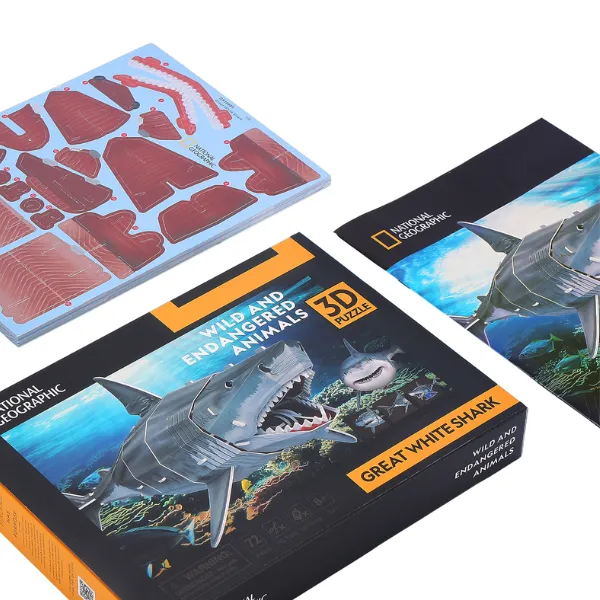 3D puzzle „Marele rechin alb”, 78 elemente