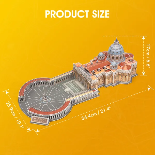 3D puzzle “Catedrala Sfântul Petru”, 101 elemente