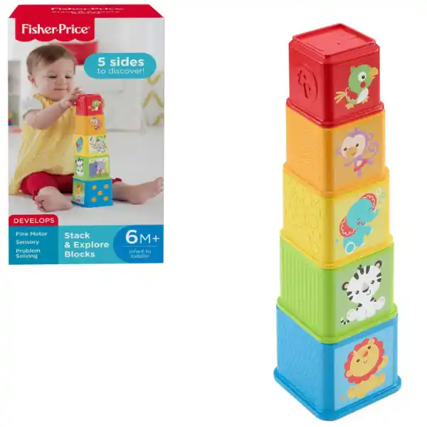 Fisher-Price Пирамидка «Кубики со з..