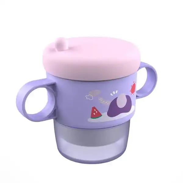 Термокружка с ручками и крышкой, фиолетовая — U-Grow