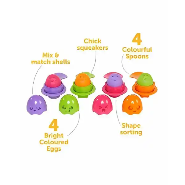 Развивающая игрушка Tomy — Яркие яйца с ложками