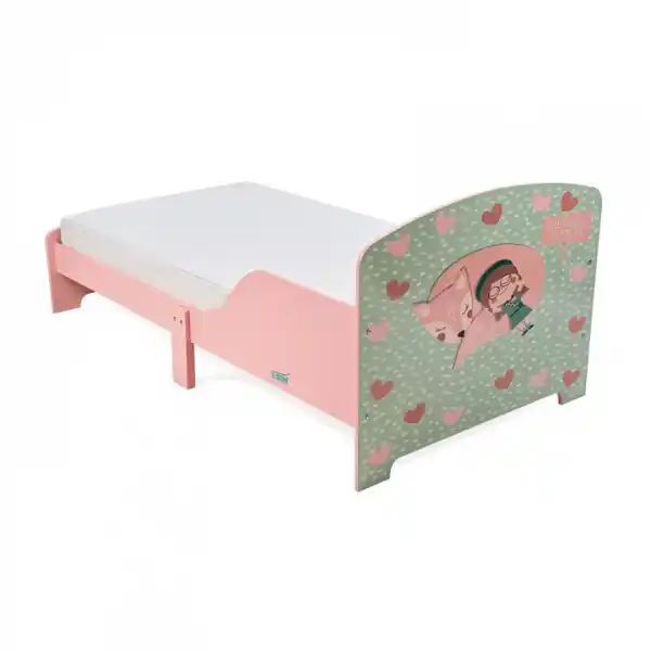 Кровать Junior с боковыми защитами Pink Forest, U-Grow