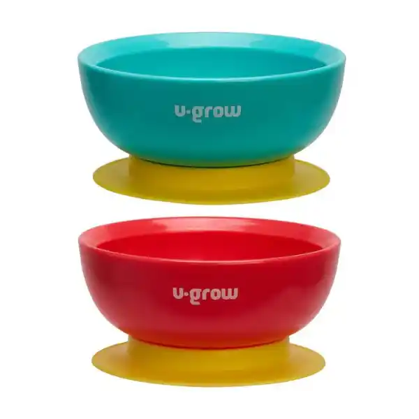 Набор из 2 мисок с присоской, 340 мл, U-Grow