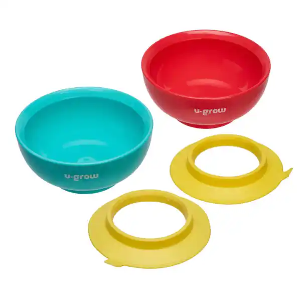 Набор из 2 мисок с присоской, 340 мл, U-Grow