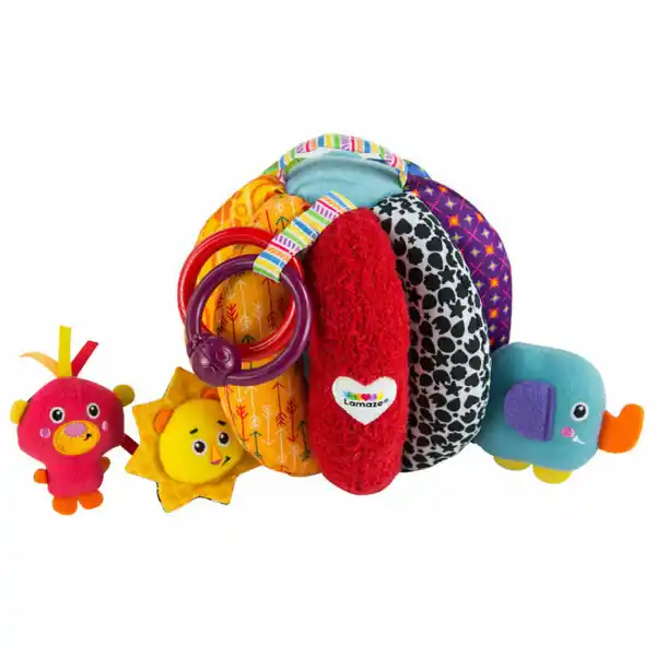 Развивающая мягкая игрушка со звуками «Мяч с сюрпризами»