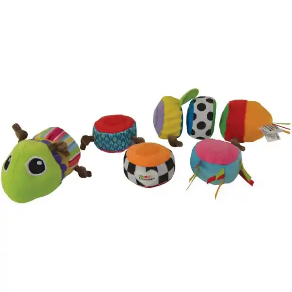 Развивающая мягкая игрушка со звуками «Гусеница с активностями»