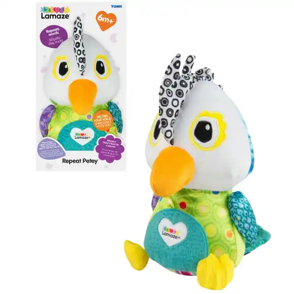 Развивающая мягкая игрушка со звуками «Попугай Petey»