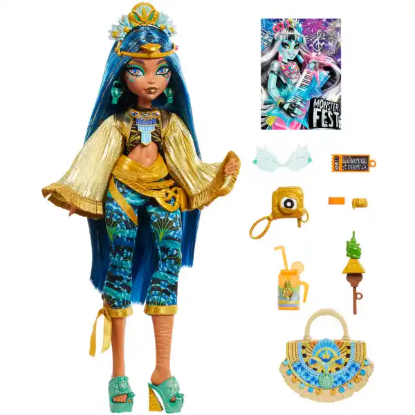 Set de joc Monster High „Cleo De Nile și Monster Fest”, cu accesorii