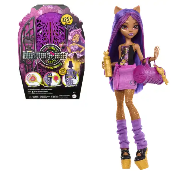 Set de joc Monster High „Clawdeen Wolf cu șifonier”, cu accesorii