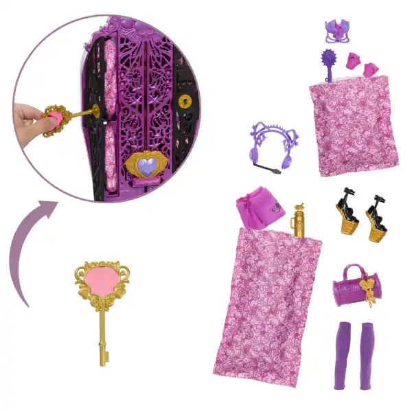 Set de joc Monster High „Clawdeen Wolf cu șifonier”, cu accesorii
