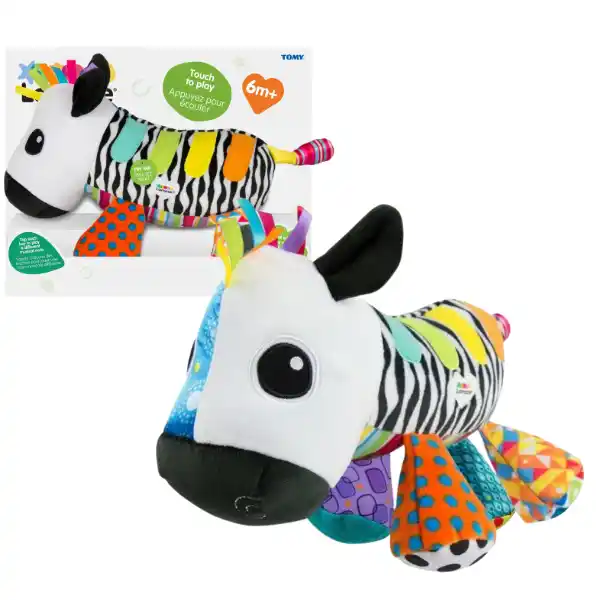 Развивающая музыкальная мягкая игрушка «Зебра-пианист»