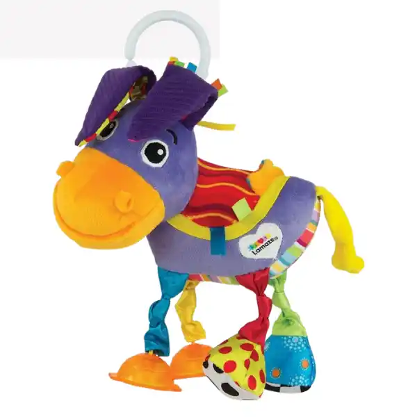 Развивающая мягкая игрушка со звенящими звуками «Ослик погремушка»