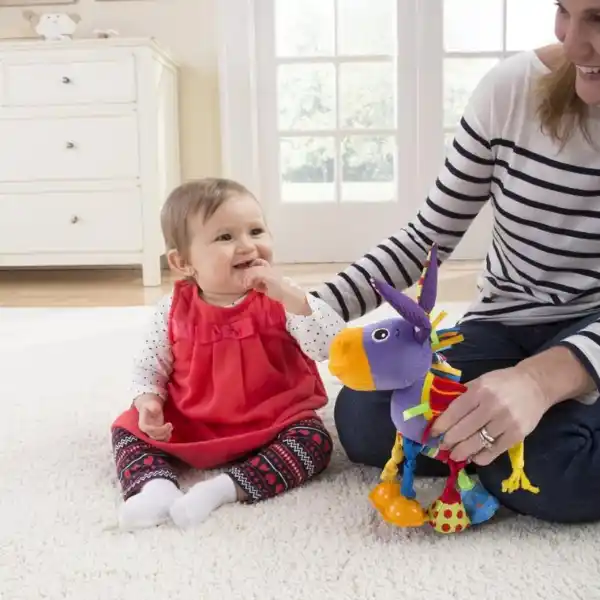 Развивающая мягкая игрушка со звенящими звуками «Ослик погремушка»