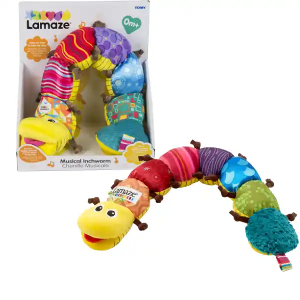 Развивающая музыкальная мягкая игрушка «Гусеница»
