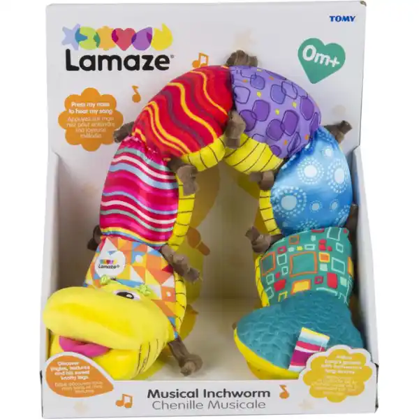 Развивающая музыкальная мягкая игрушка «Гусеница»