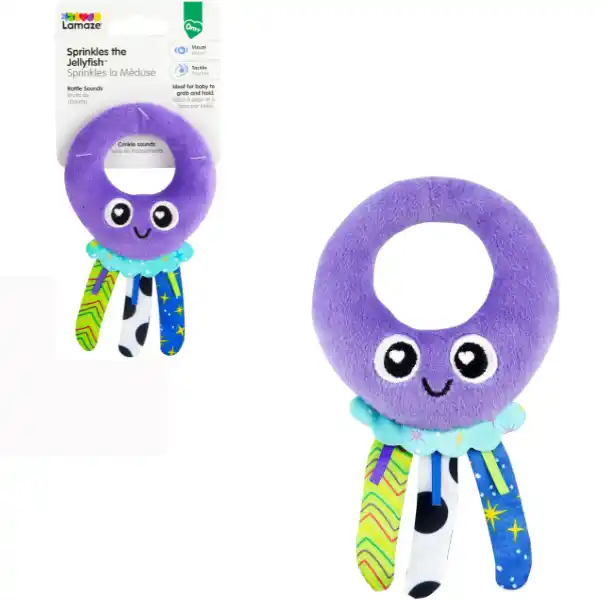 Jucărie moale pentru dezvoltare cu sunete ” Meduza Sprinkles”