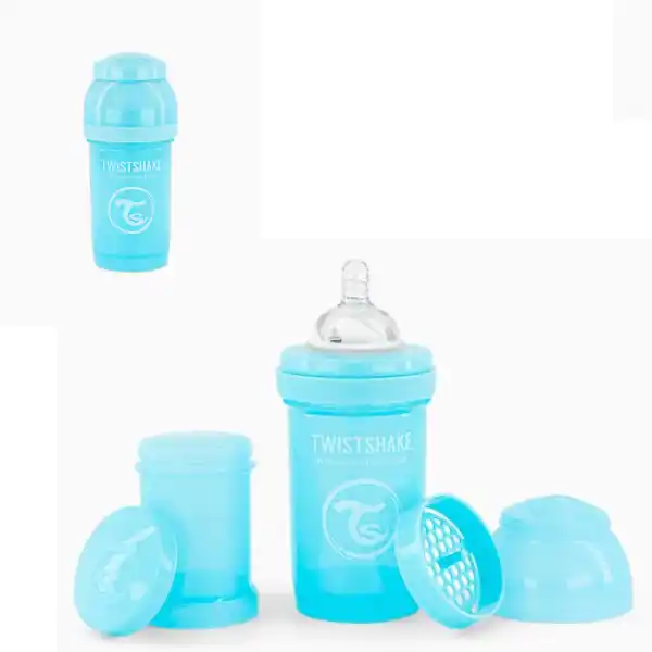 Бутылочка от коликов, Пастельный синий, 180 мл, 0+ месяцев