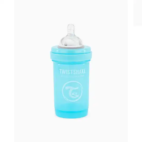 Бутылочка от коликов, Пастельный синий, 180 мл, 0+ месяцев