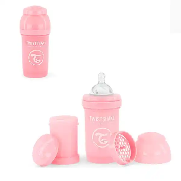 Бутылочка от коликов, Пастельный розовый, 180 мл, 0+ месяцев