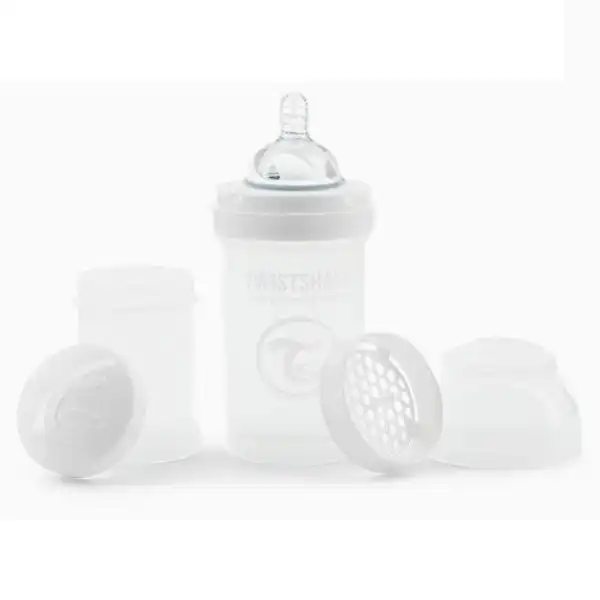 Бутылочка от коликов, Пастельный белый, 330 мл, 0+ месяцев