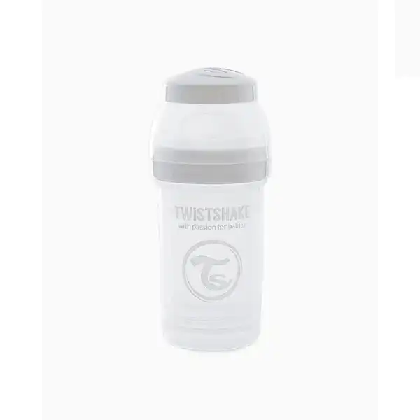 Бутылочка от коликов, Пастельный белый, 330 мл, 0+ месяцев