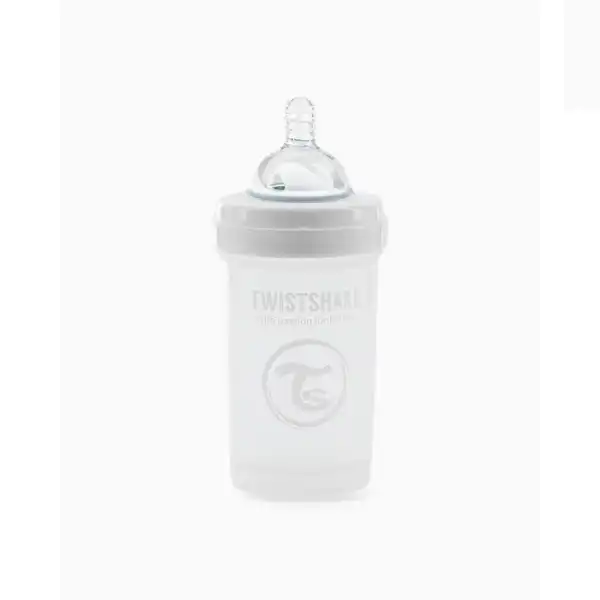 Бутылочка от коликов, Пастельный белый, 330 мл, 0+ месяцев