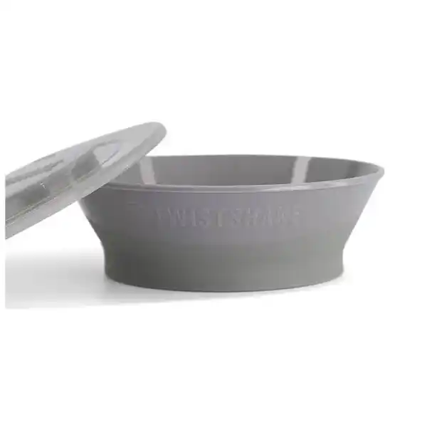 Миска с крышкой Twistshake серый, 6+ месяцев