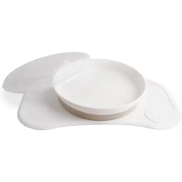 Антискользящий набор с тарелкой Twistshake Click-Mat, белый