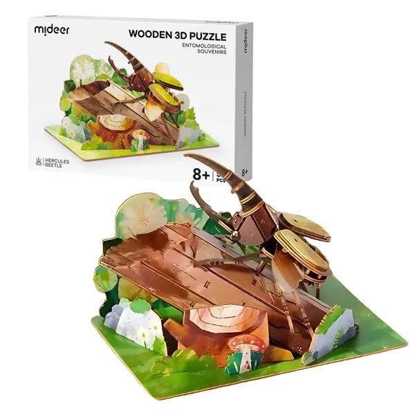 Cumpara  Puzzle-uri 3D - Деревянный 3D-пазл «Жук Геркулес», 59 элем...