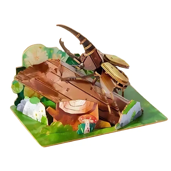 Puzzle 3D din lemn „Gândacul Hercules”, 59 elem.