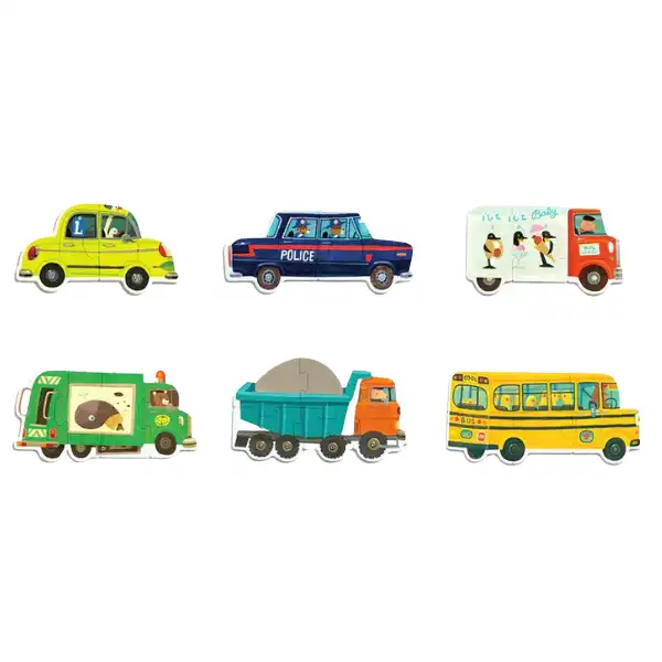 Primul Puzzle „Autoturisme în oraș”, 6 în 1