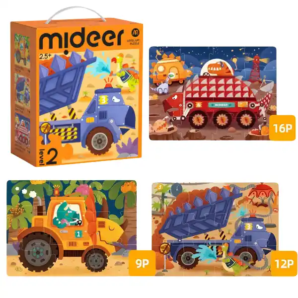 Level Up пазл «Динозавры — строител..