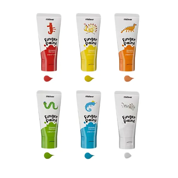 Set de vopsea pentru Pictura cu Degetele, 6 Culori