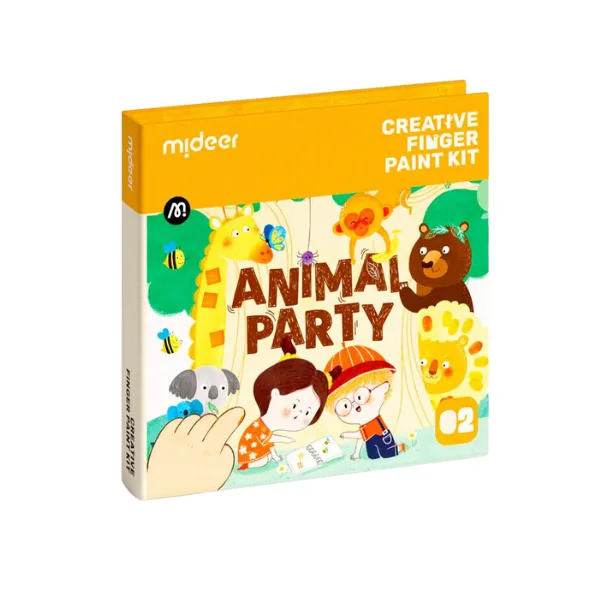Set de Creație și Pictură cu Degetele „Petrecerea animalelor”