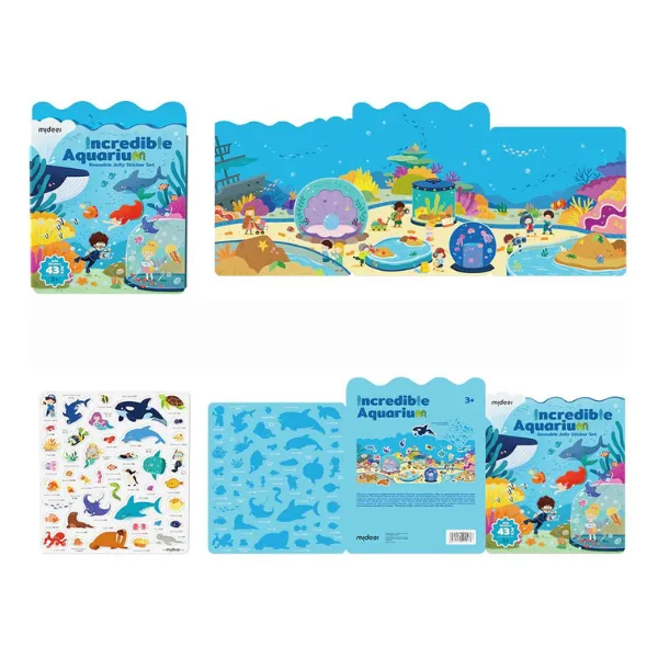 Set de Stickere Gelatinoase Reutilizabile „Acvariu Uimitor”