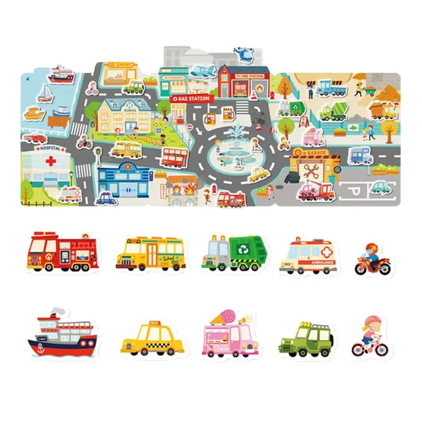 Set de Stickere Gelatinoase Reutilizabile „Trafic Aglomerat”