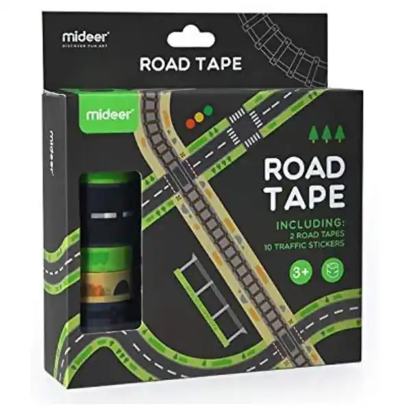 Set de joc „Bandă rutieră adezivă și trafic rutier”