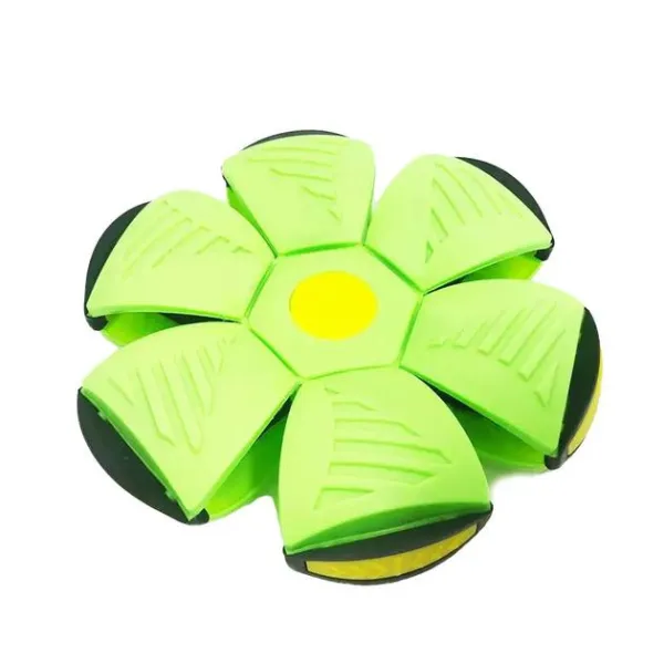 Minge zburătoare pliabilă tip frisbee cu LED Phlat Ball, transformabilă în OZN plat