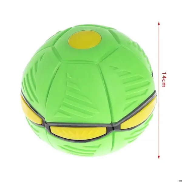 Minge zburătoare pliabilă tip frisbee cu LED Phlat Ball, transformabilă în OZN plat