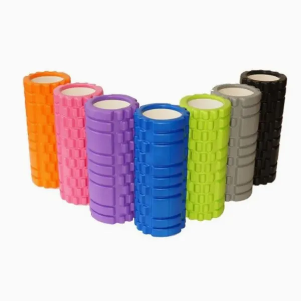 Rola de masaj cu ax gol din plastic pentru yoga