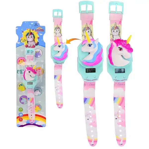 Электронные часы с подсветкой и музыкой, Единорог