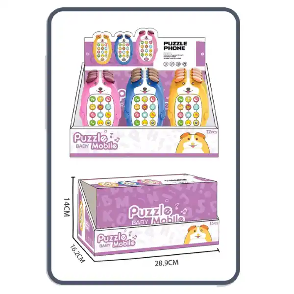 Telefon de jucărie câine cu butoane și efecte sonore