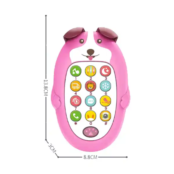 Telefon de jucărie câine cu butoane și efecte sonore
