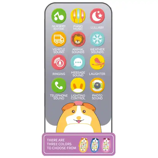 Telefon de jucărie câine cu butoane și efecte sonore