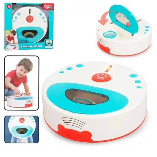 Mini-aspirator robot pentru copii „Curățenie Distractivă”